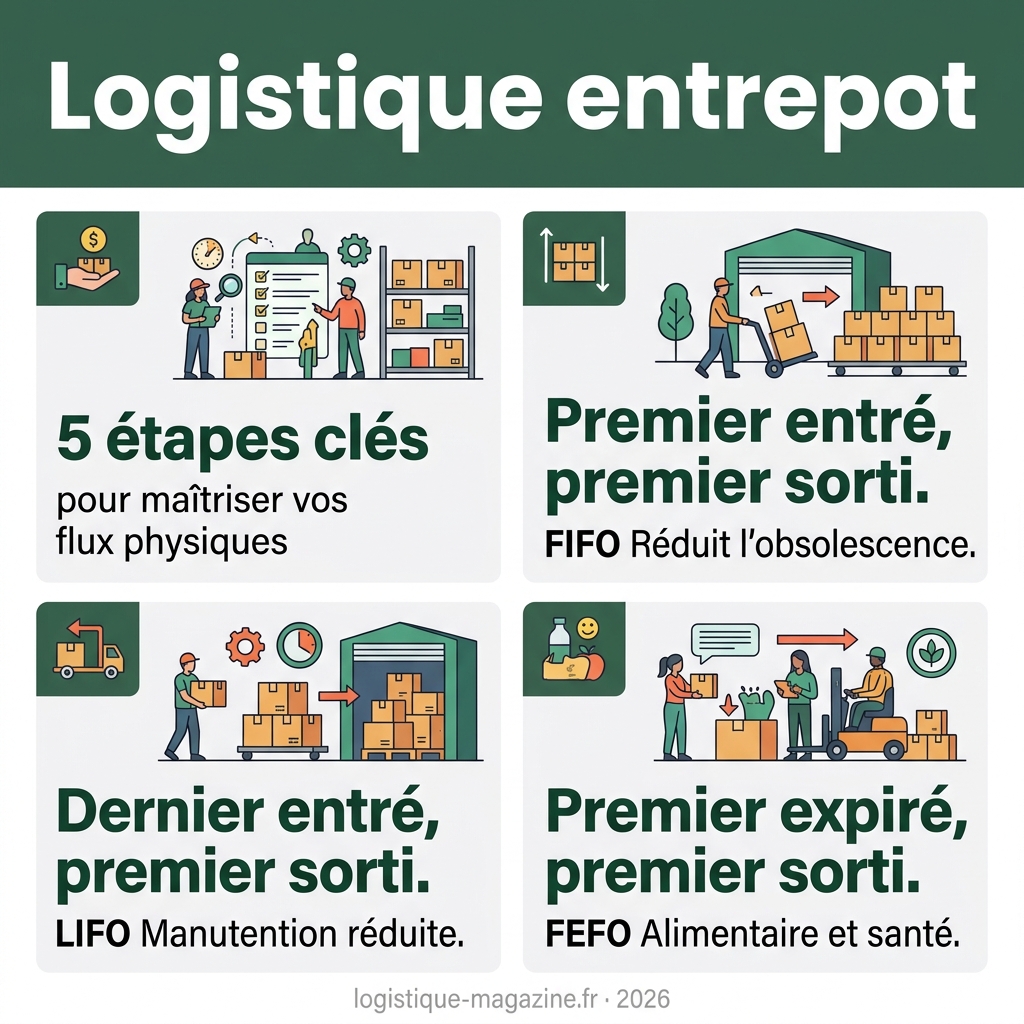 Infographie — logistique entrepot