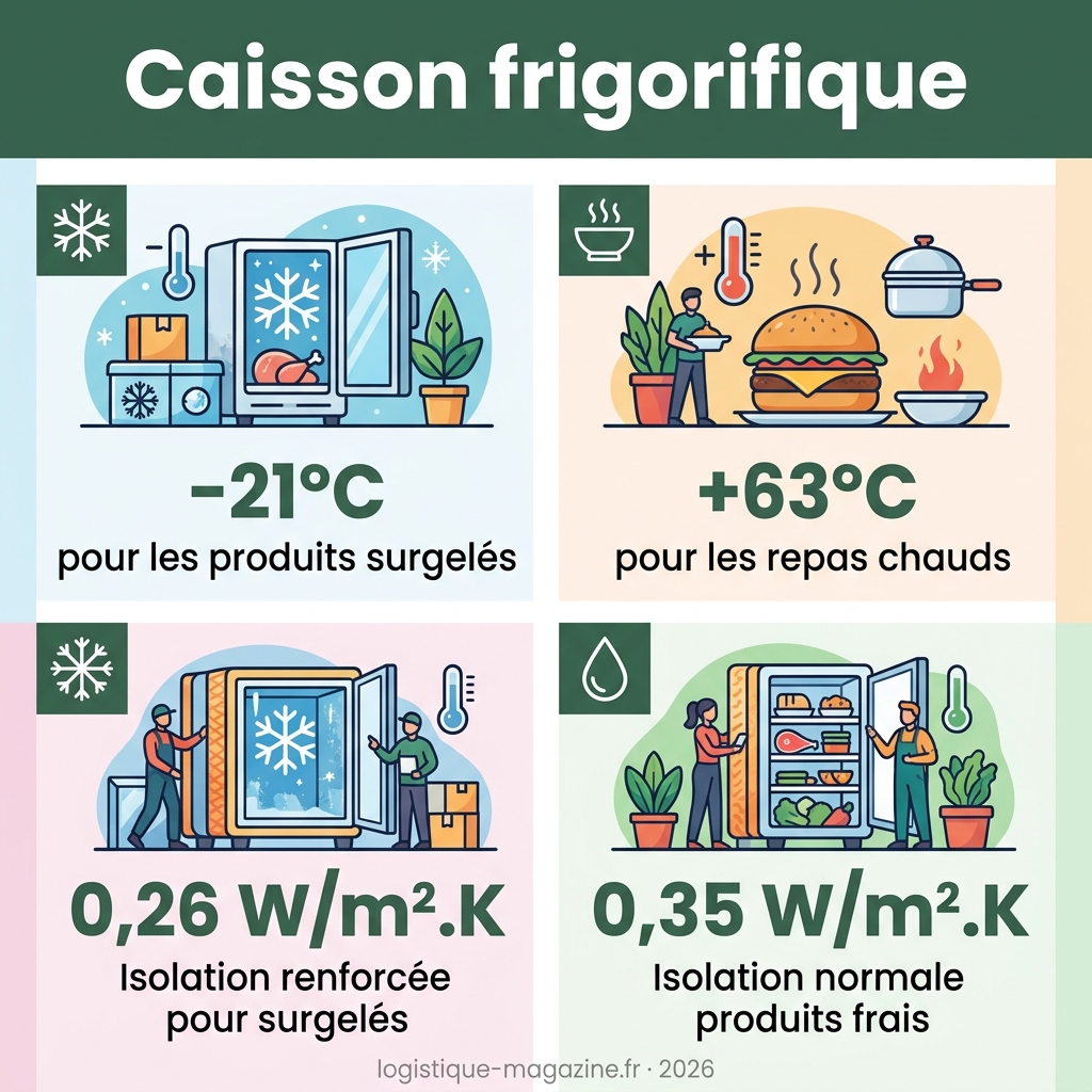 Infographie — caisson frigorifique