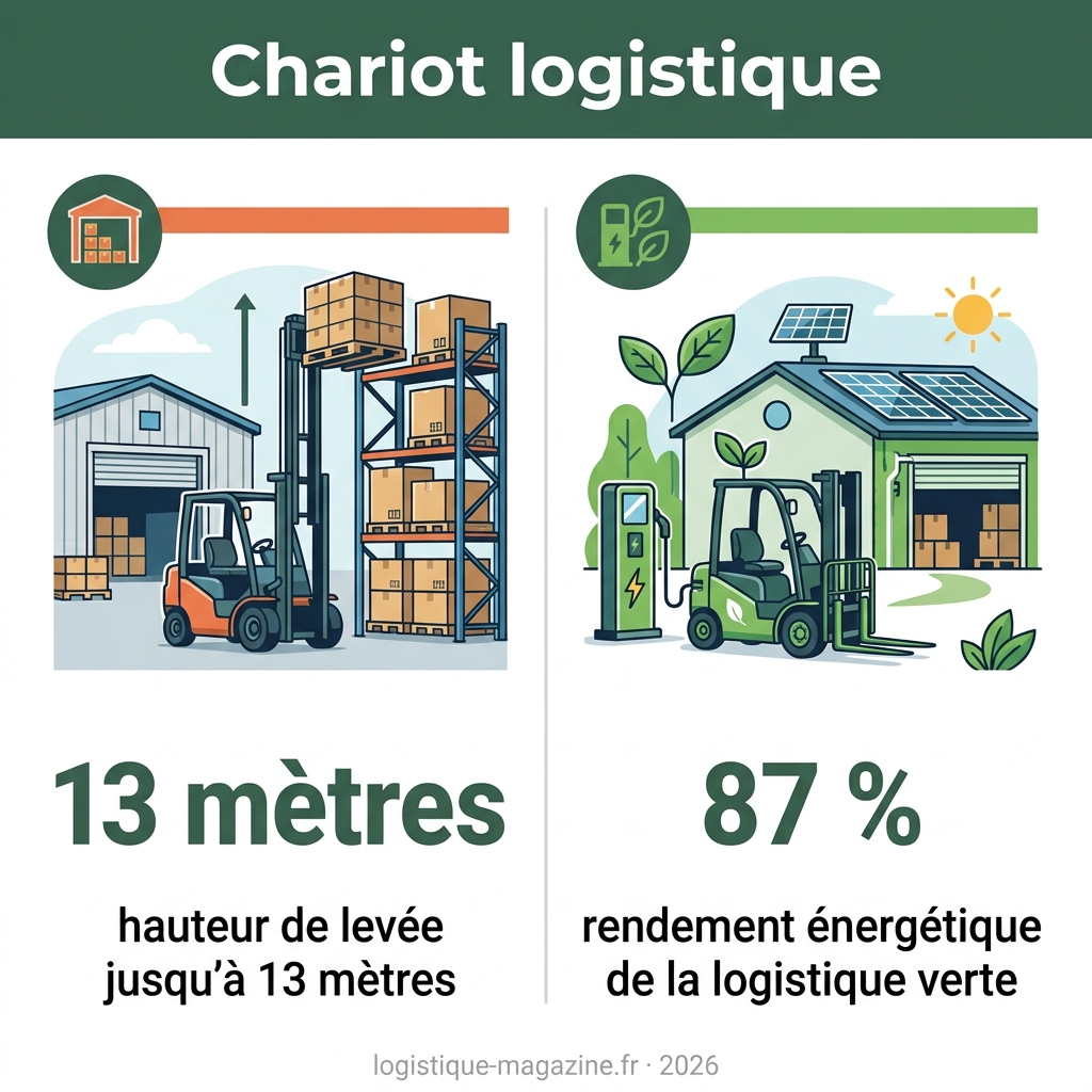 Infographie — chariot logistique