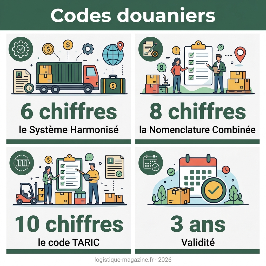 Infographie — codes douaniers